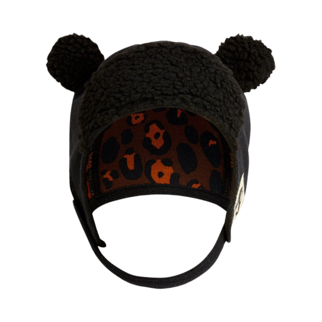 (키즈) 미니 로디니 윈드 플리스 햇 블랙((Kids) Mini Rodini Wind Fleece Hat Black)