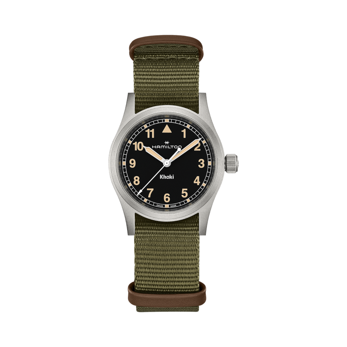 해밀턴 카키 필드 쿼츠 33mm 나토 스트랩 블랙(Hamilton Khaki Field Quartz 33mm Nato Strap Black)