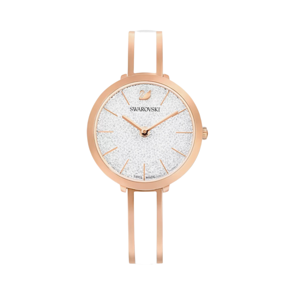 (W) 스와로브스키 크리스탈린 딜라이트 워치 화이트 로즈 골드((W) Swarovski Crystalline Delight Watch White Rose Gold)