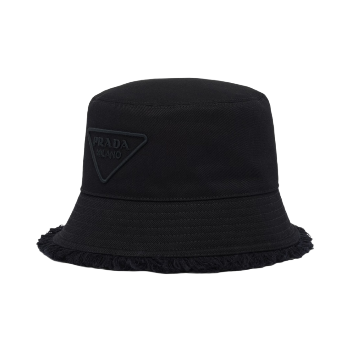 (W) 프라다 드릴 버킷햇 블랙((W) Prada Drill Bucket Hat Black) - 1