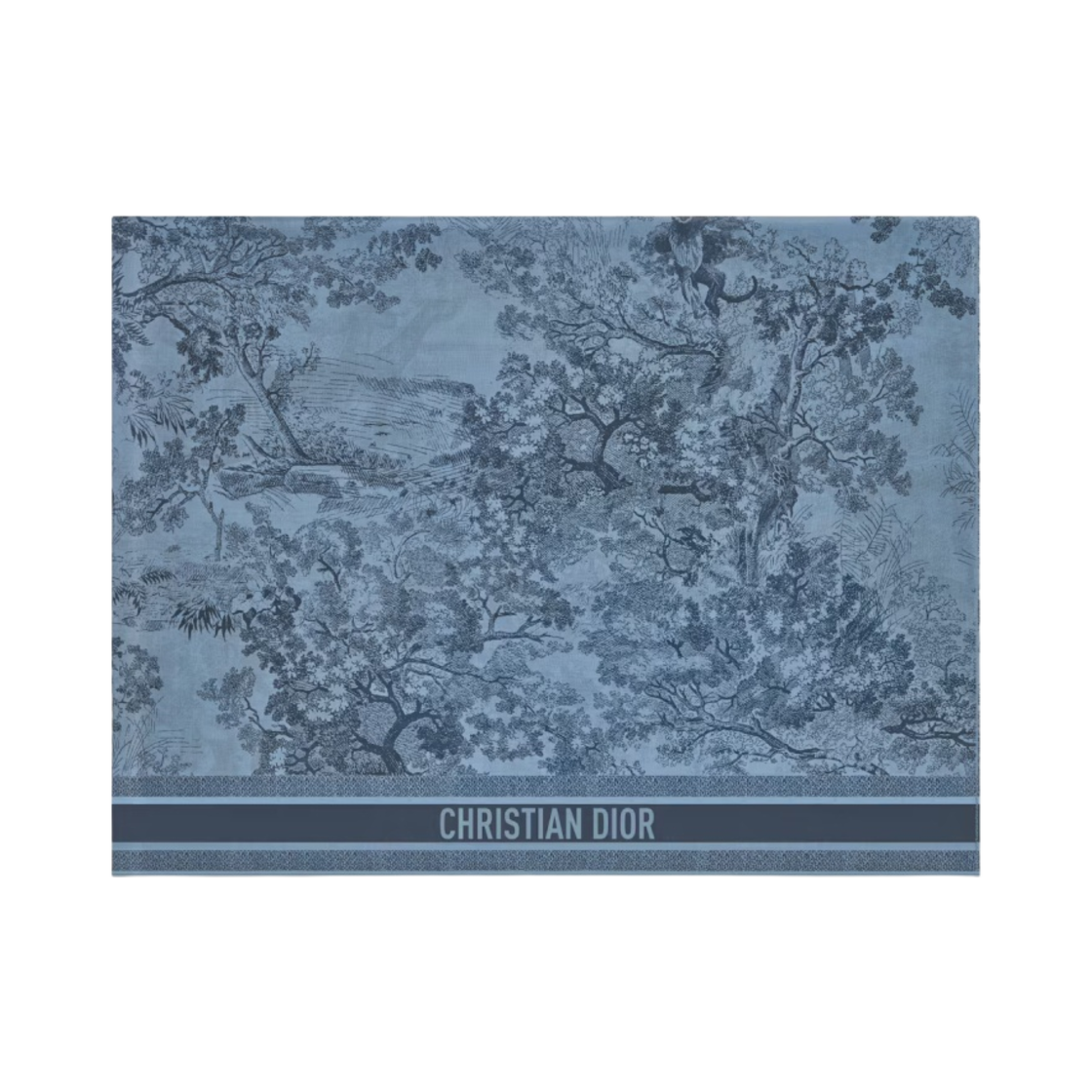 (W) 디올 트왈 드 주이 소바쥬 사롱 코튼 데님 블루((W) Dior Toile De Jouy Sauvage Sarong Cotton Denim Blue) - 1