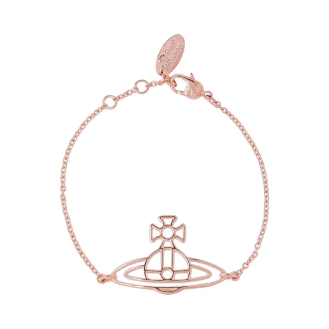 비비안 웨스트우드 씬 라인 플랫 오브 브레이슬릿 핑크 골드(Vivienne Westwood Thin Lines Flat Orb Bracelet Pink Gold) - 1