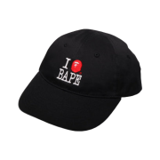 BAPE Logo Cotton Twill Cap Black