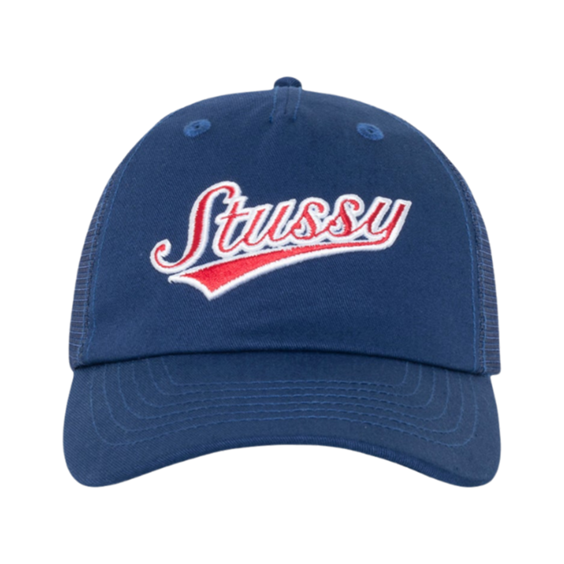 1311165 Stussy Low Profile Athletic Trucker Snapback Light Navy