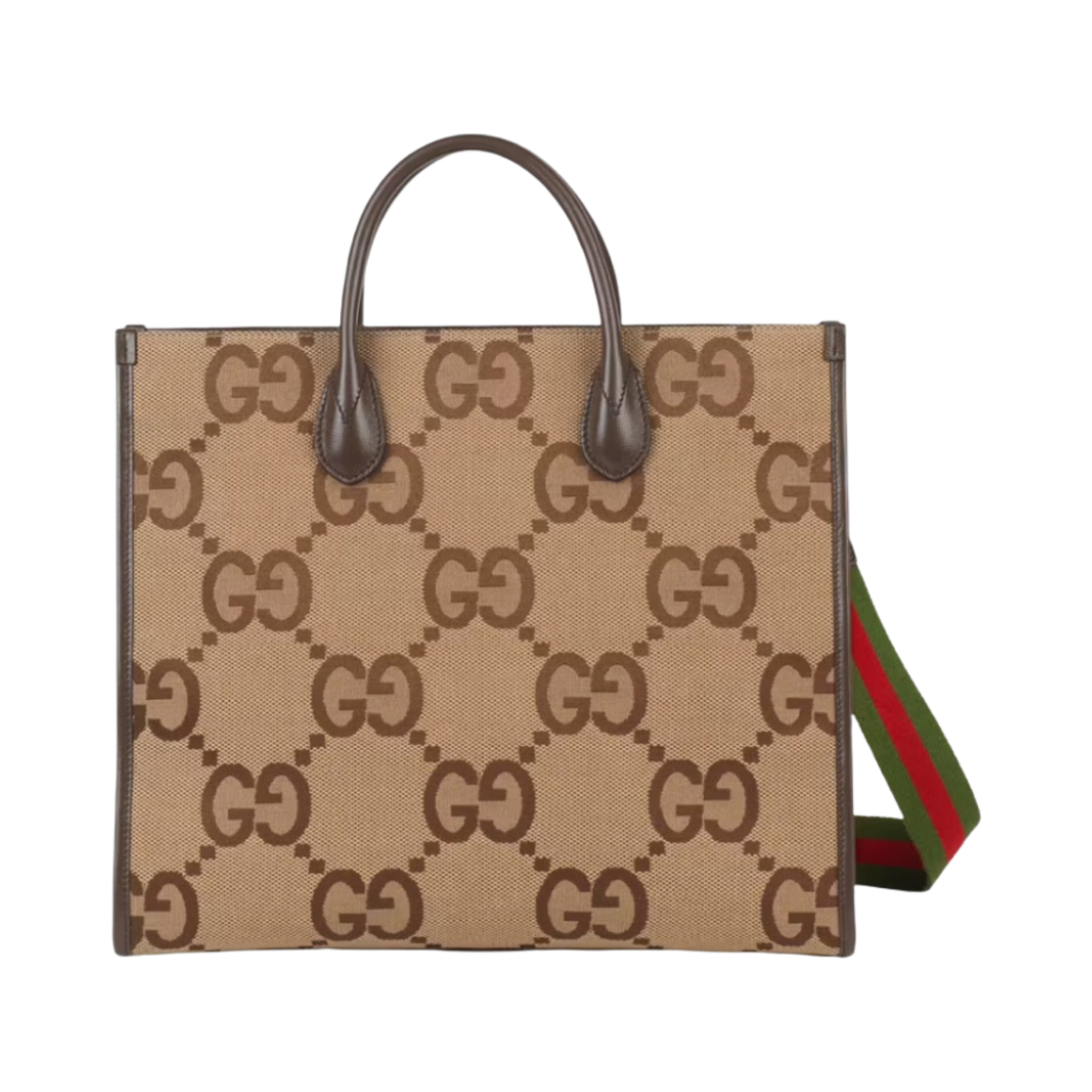 678839-UKMDG-2570 Gucci Jumbo GG Tote Bag Camel Ebony