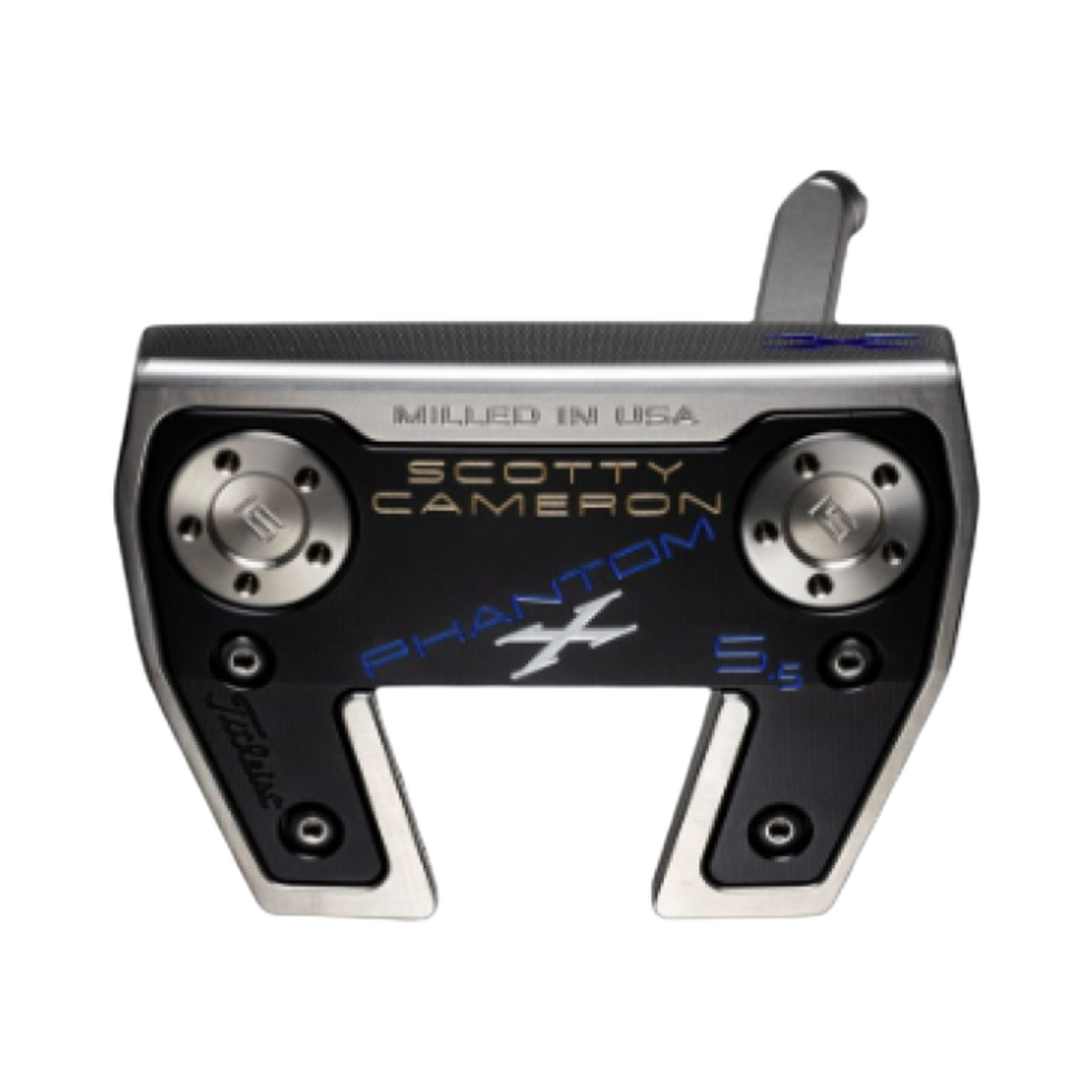 타이틀리스트 스카티 카메론 팬텀 X 5.5 모토 네온 정크 야드 도그 미드 라운드 헤드커버 블루 사이키델릭 마타도르 그립 퍼터 34.5인치 블루(Titleist Scotty Cameron Phantom X 5.5 Moto Neon Junk Yard Dog Mid Round Headcover Blue Psychedelic Matador Grip Putter 34.5-Inch Blue) - 5