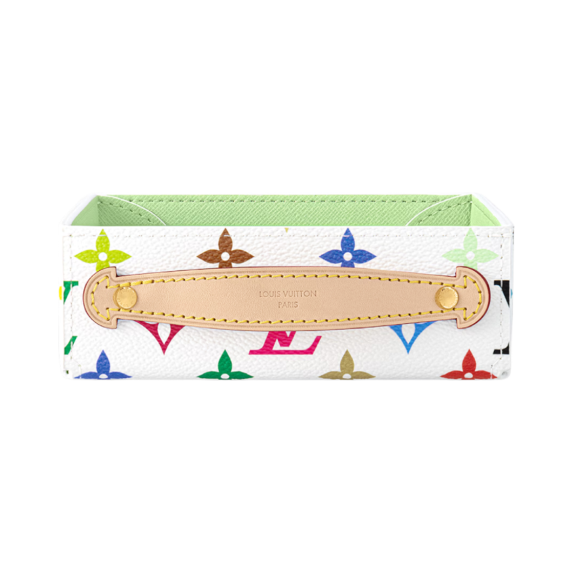 GI1309 Louis Vuitton x Murakami Takashi George Monogram Multicolor Desk Tray PM White