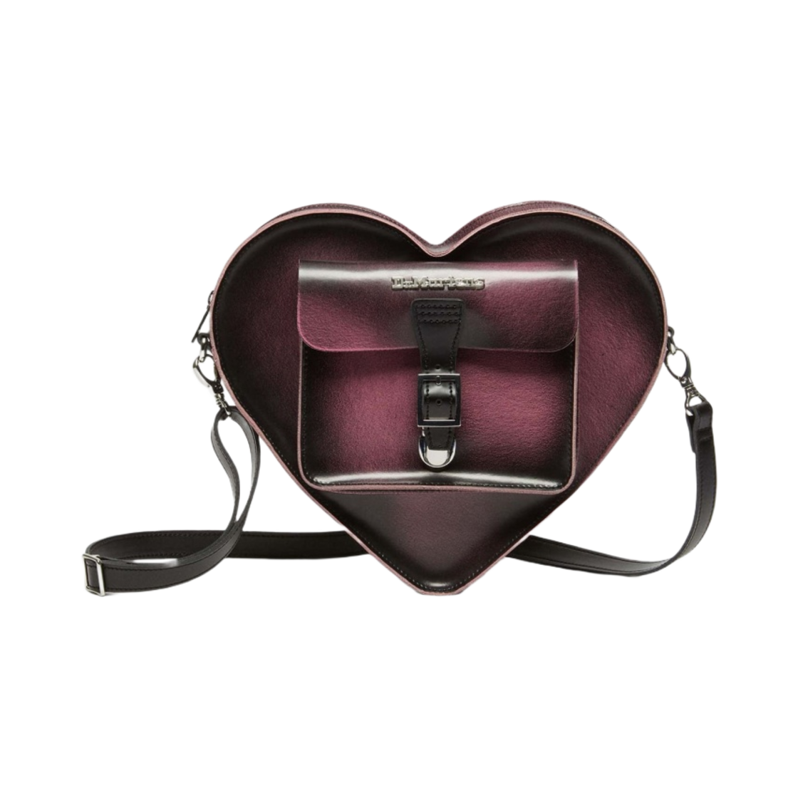 AD015446 Dr. Martens Heart Backpack Black Fondant Pink