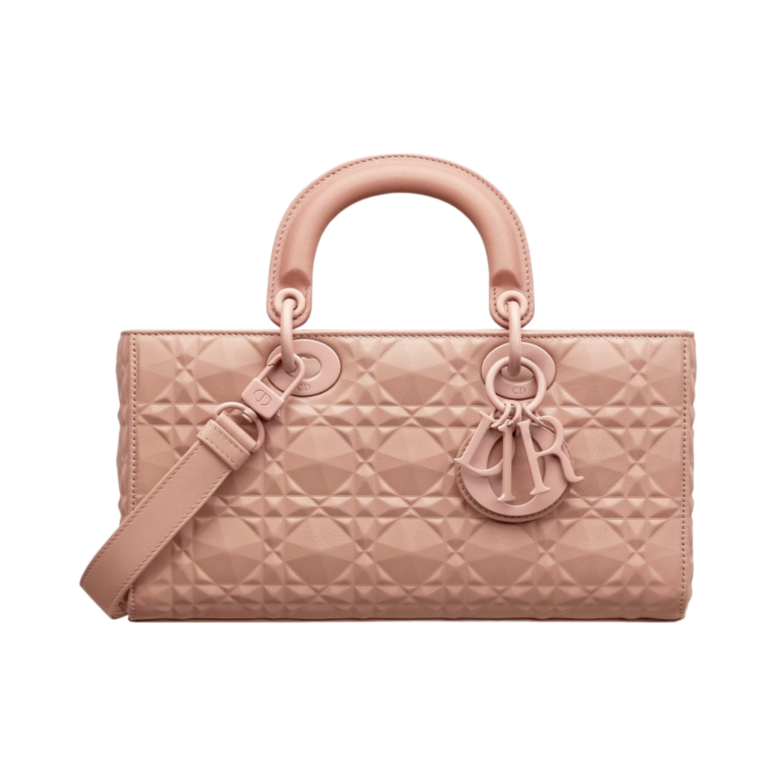 디올 미디움 레이디 D 조이 백 까나쥬 카프스킨 다이아몬드 모티프 로즈 드 방(Dior Medium Lady D Joy Bag Cannage Calfskin Diamond Motif Rose Des Vents) - 1
