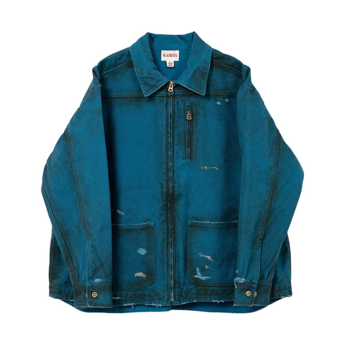 G13JK023 Kamiya Boro Duck Jacket Blue