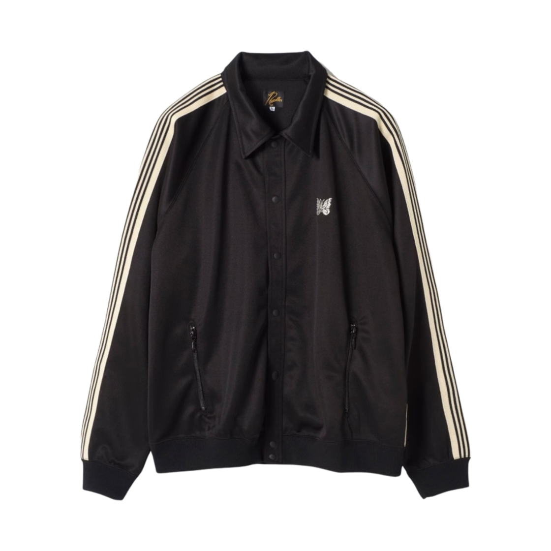 니들스 x 스튜디오스 트랙 스냅 자켓 폴리 스무스 블랙(Needles x Studious Track Snap Jacket Poly Smooth Black) - 1