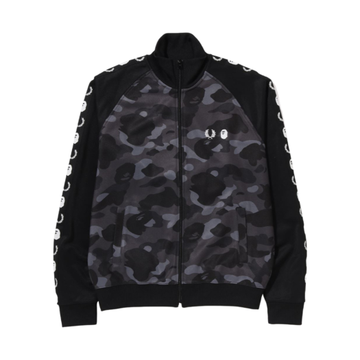 0ZXSWM113902K BAPE x Fred Perry Color Camo Track Jacket Black