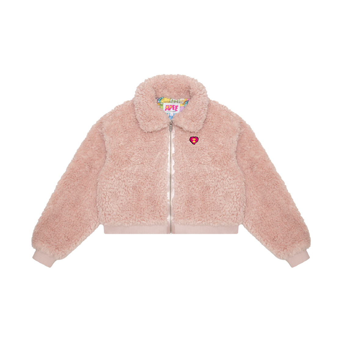 (W) 베이프 포우 퍼 자켓 핑크