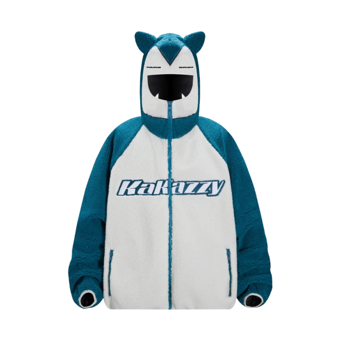 카카지 쉐르파 코트 포켓몬 잠만보 레이크 블루(Kakazzy Sherpa Coat Pokemon Snorlax Lake Blue)