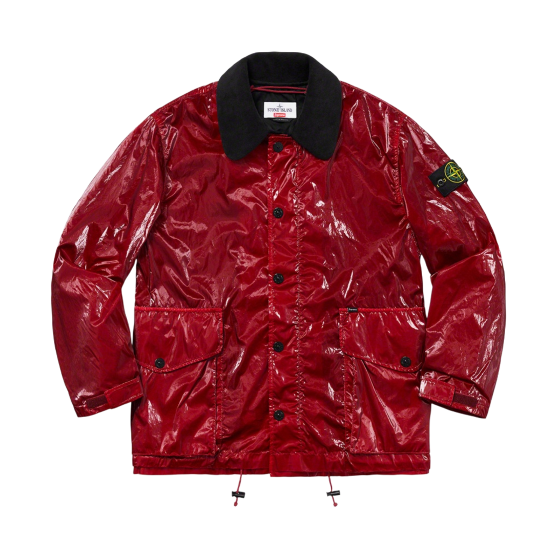 - Supreme x Stone Island New Silk Light Jacket Red - 19SS