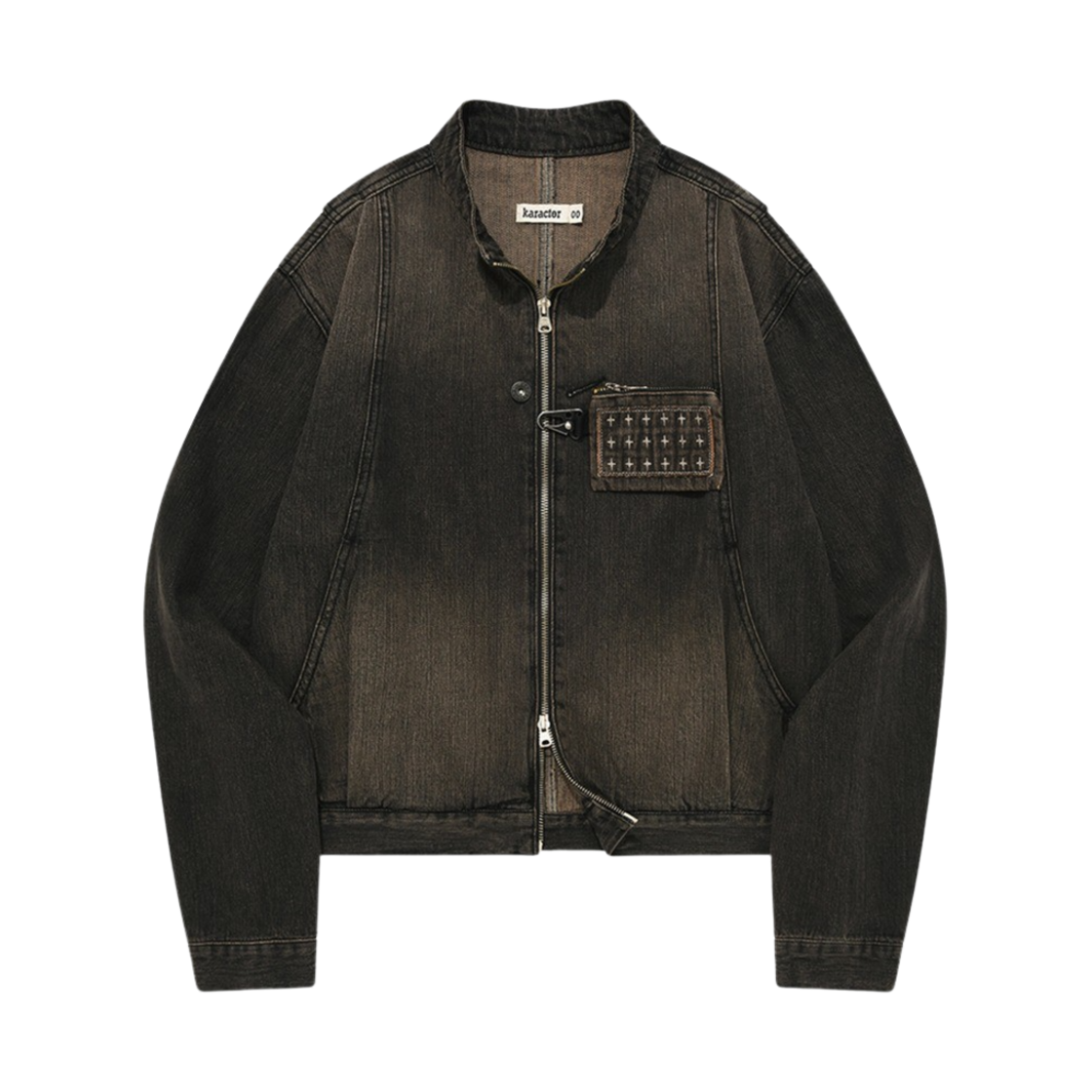KAT9061 Karactor Wallet Denim Jacket Vintage Black (without Card Wallet)