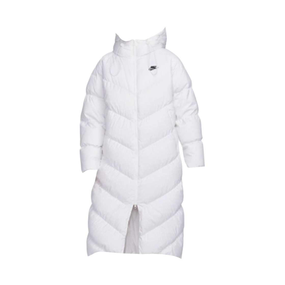 (W) 나이키 NSW 써마핏 윈드 푸퍼 루즈 후드 파카 화이트 블랙((W) Nike NSW Therma-Fit Wind Puffer Loose Hooded Parka White Black) - 1