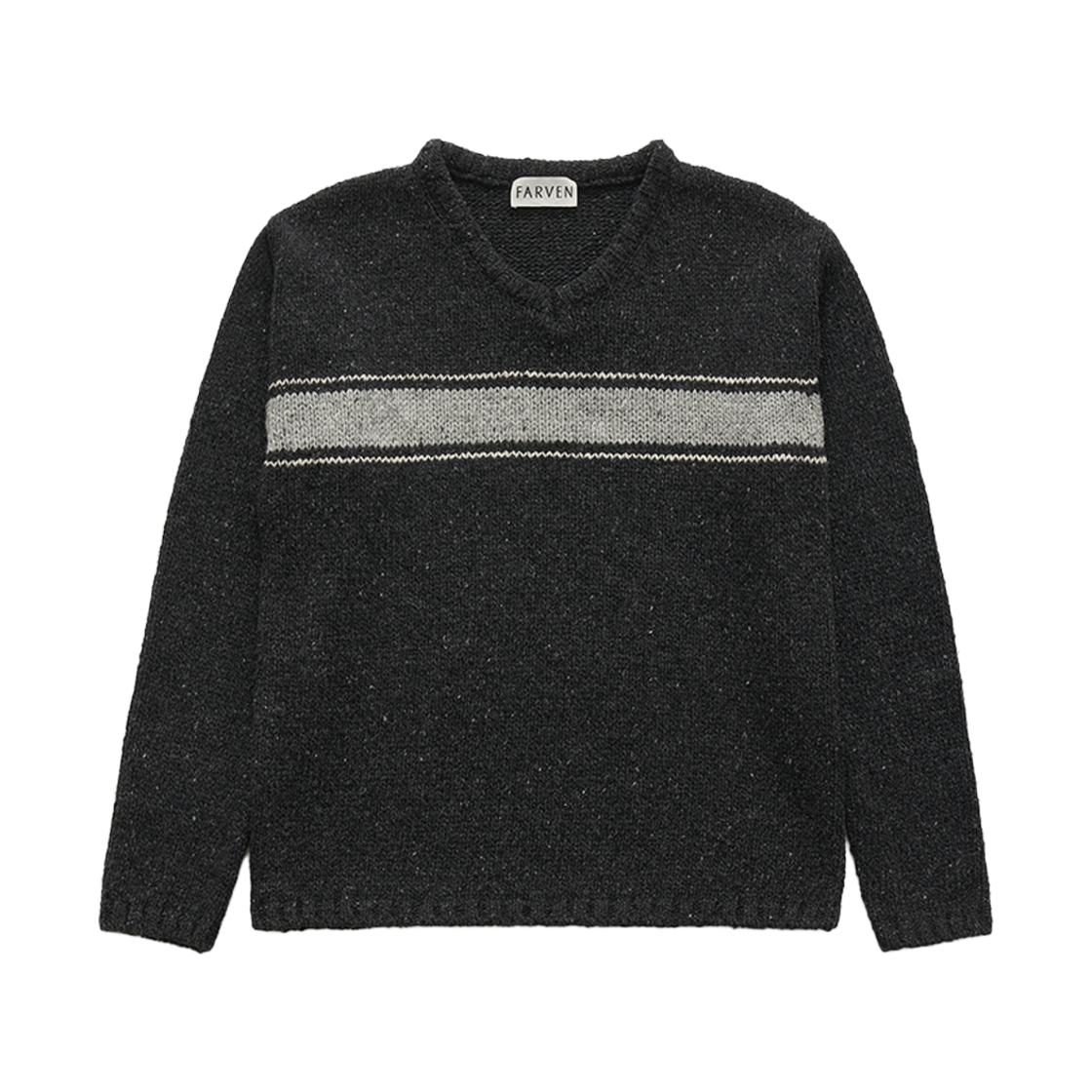 파르벵 토비 브이넥 울 니트 차콜(FARVEN Toby V-Neck Wool Knit Charcoal)