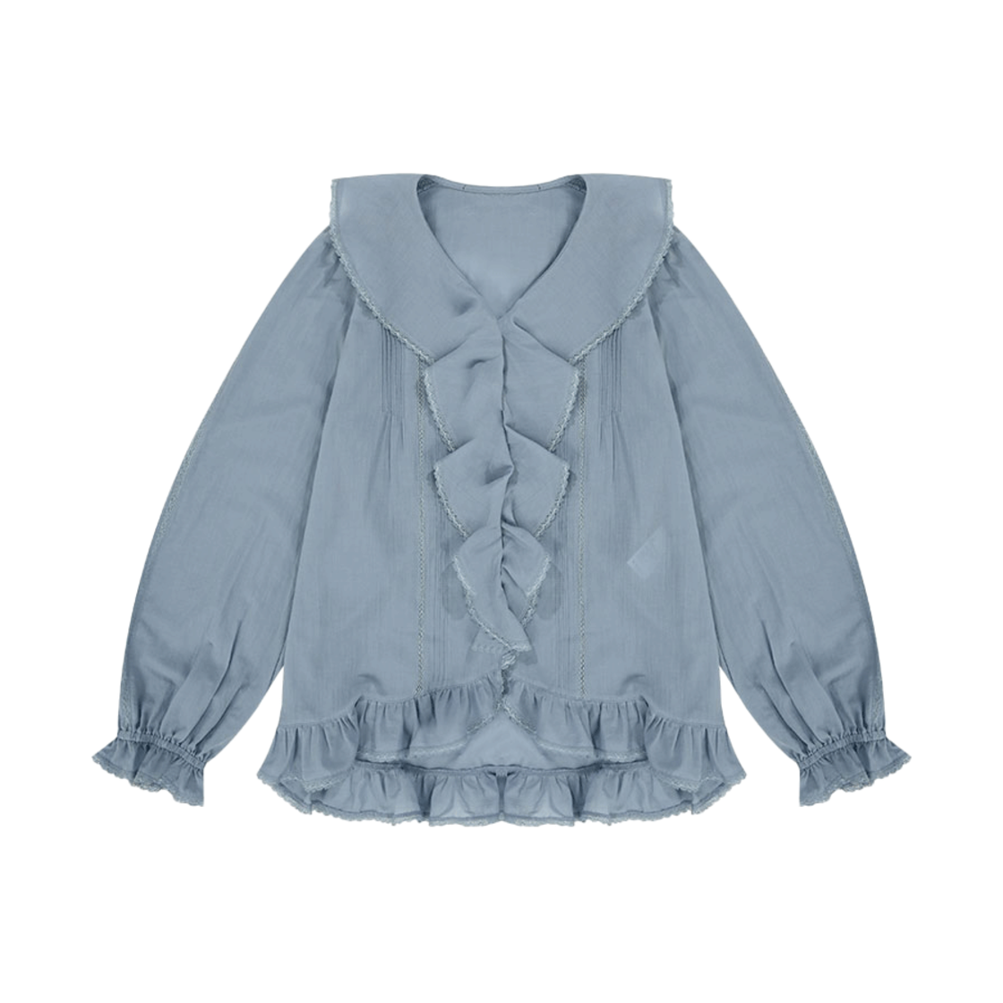 플레따 로브 블라우스 블루(FLETTA Robe Blouse Blue)