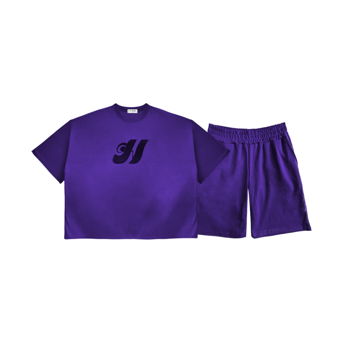 A-HW-PP-W [3% 적립] (W) Aone Cotton Plus Size Short Sleeve Pajama Set Purple