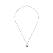 Gucci Heart Necklace With Interlocking G Silver