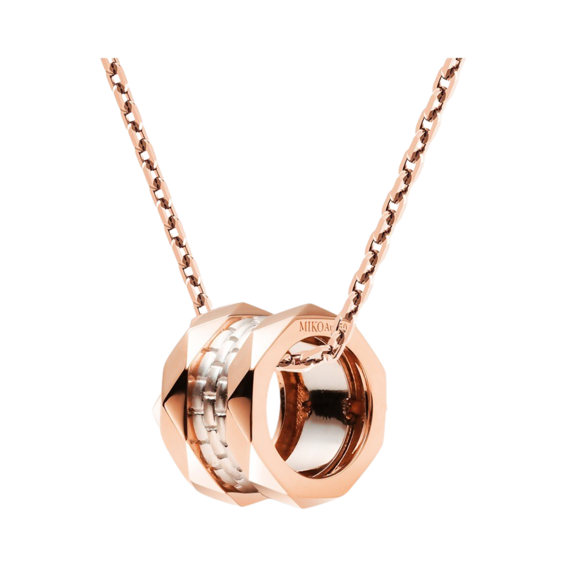 미꼬 앙상블 브릭 바이 컬러 팬던트 핑크 화이트 골드(Miko Ensemble Brick By Color Pendant Pink White Gold)