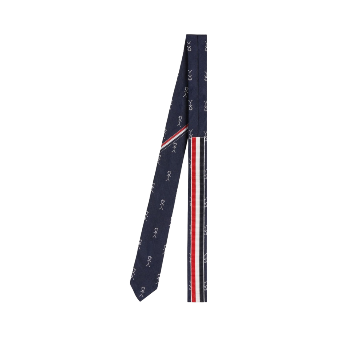 톰브라운 자카드 엔지니어드 미스터 톰 아이콘 클래식 타이 네이비(Thom Browne Jacquard Engineered Mr. Thom Icon Classic Tie Navy) - 2