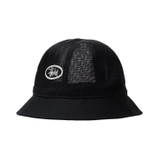 Stussy Mesh Crown Bell Bucket Hat Black