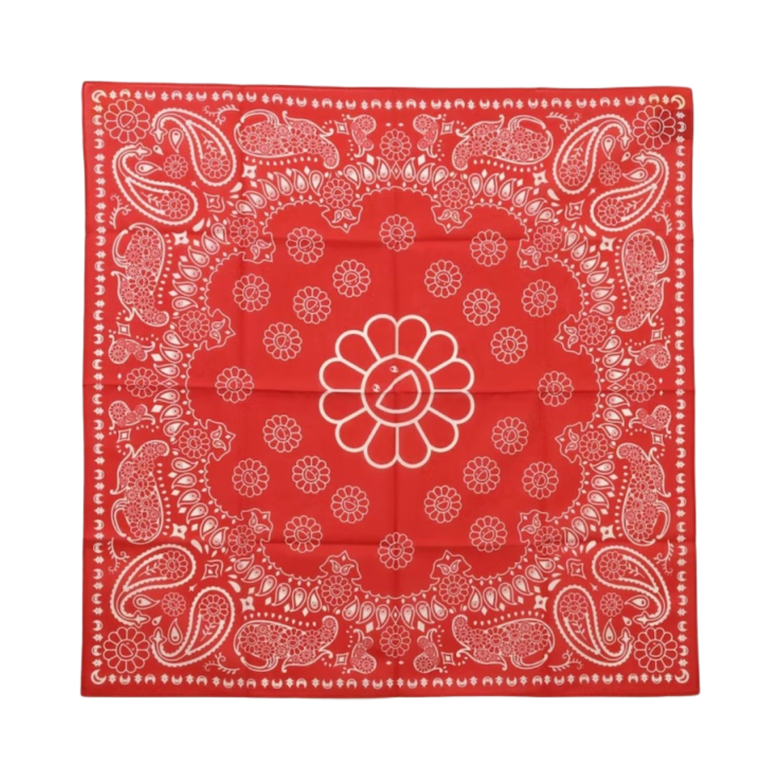 - Kaikai Kiki Flower Paisley Bandana Red