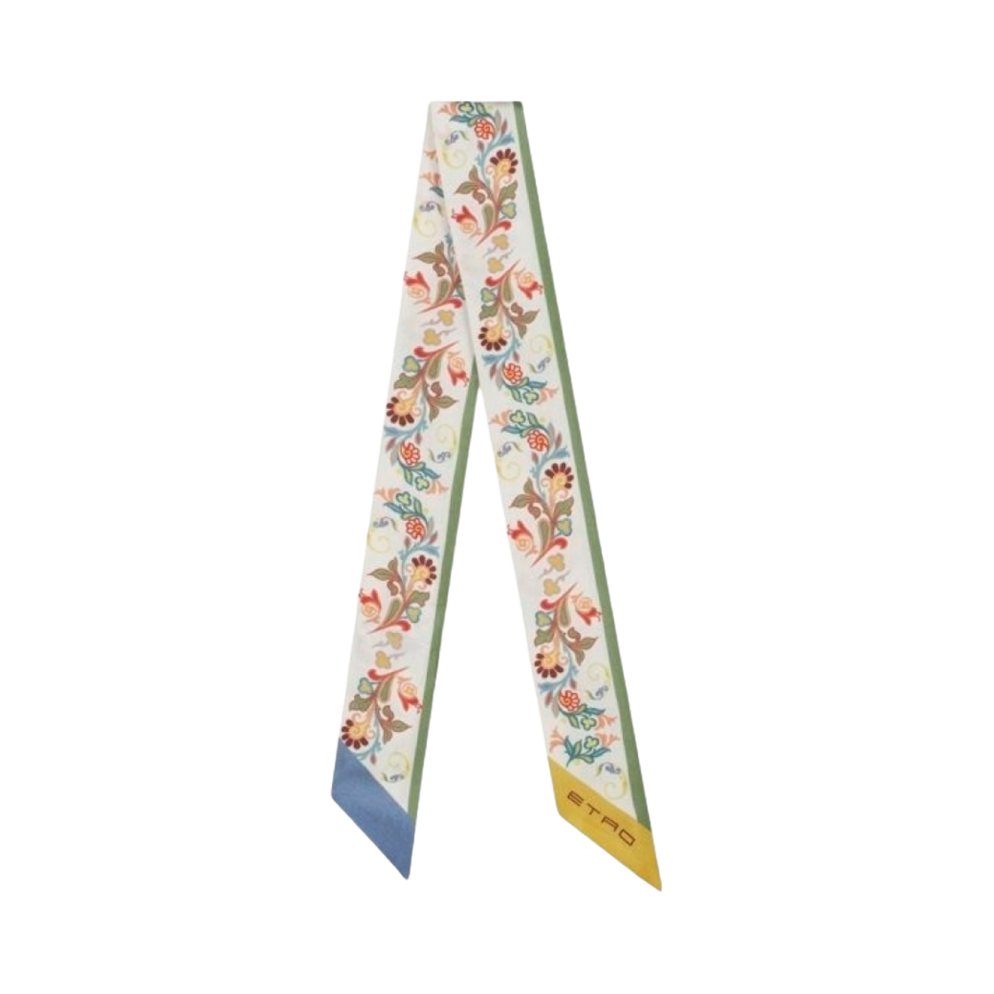 (W) 에트로 페이즐리 스카프 화이트((W) Etro Paisely Silk Scarf White)