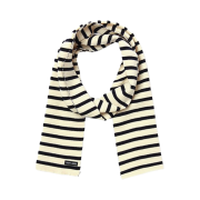 Saint James Scarf Raye Ecru Marine