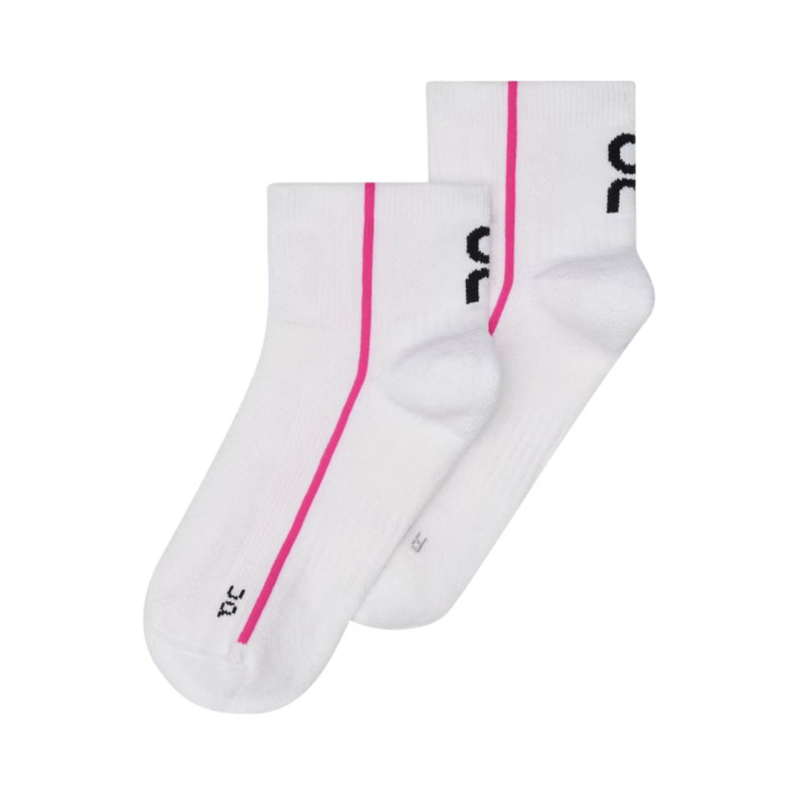 온 러닝 코트 삭스 미드 화이트 핑크(On Running Court Sock Mid White Pink)