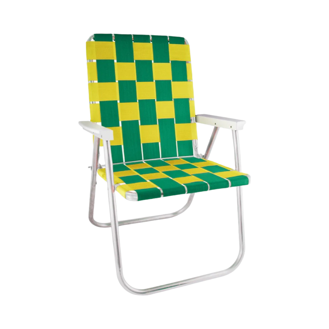 론 체어 클래식 체어 그린 옐로우(Lawn Chair Classic Chair Green Yellow)