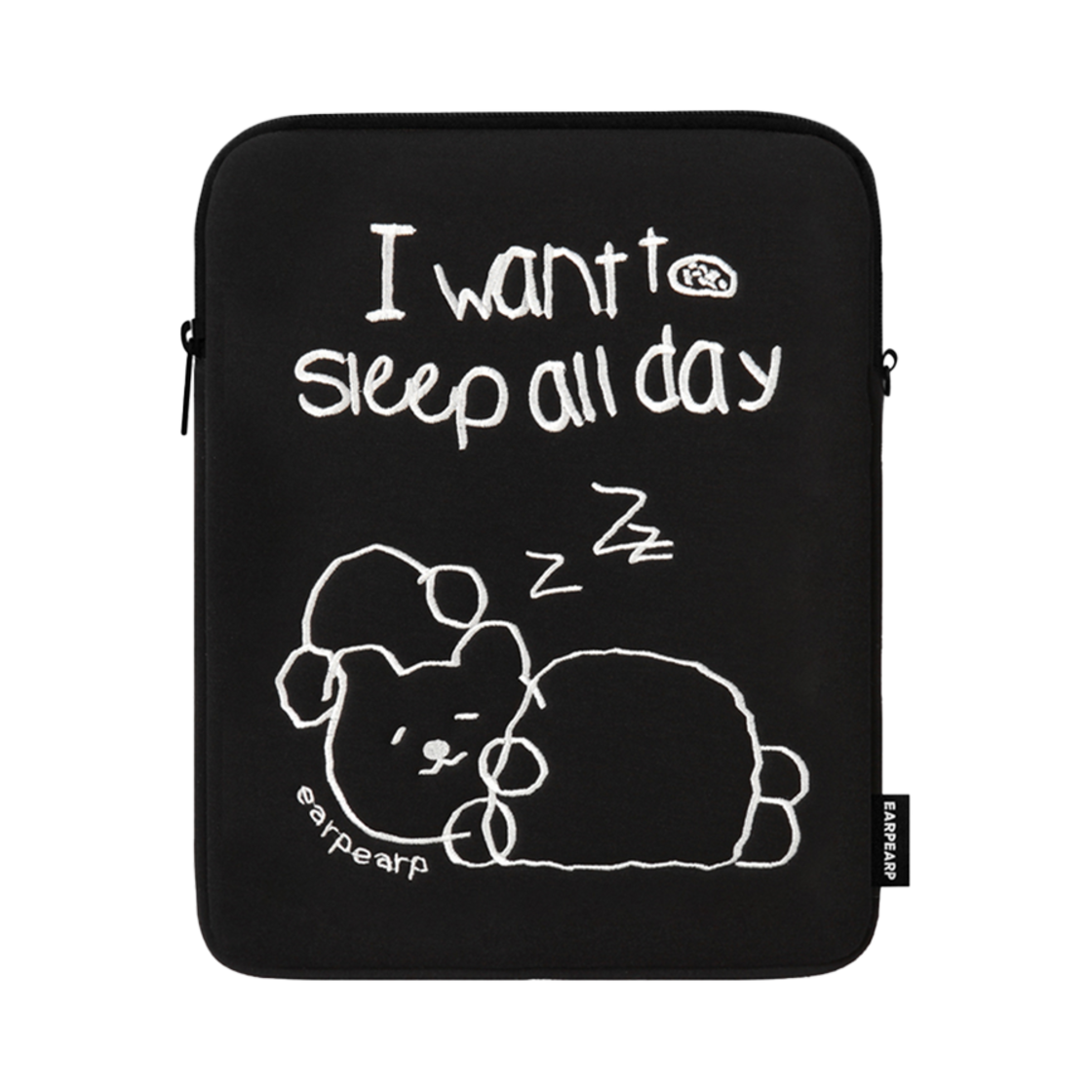 어프어프 잠꾸러기 코비 아이패드 파우치 블랙(earpearp Sleeper Covy Ipad Pouch Black)