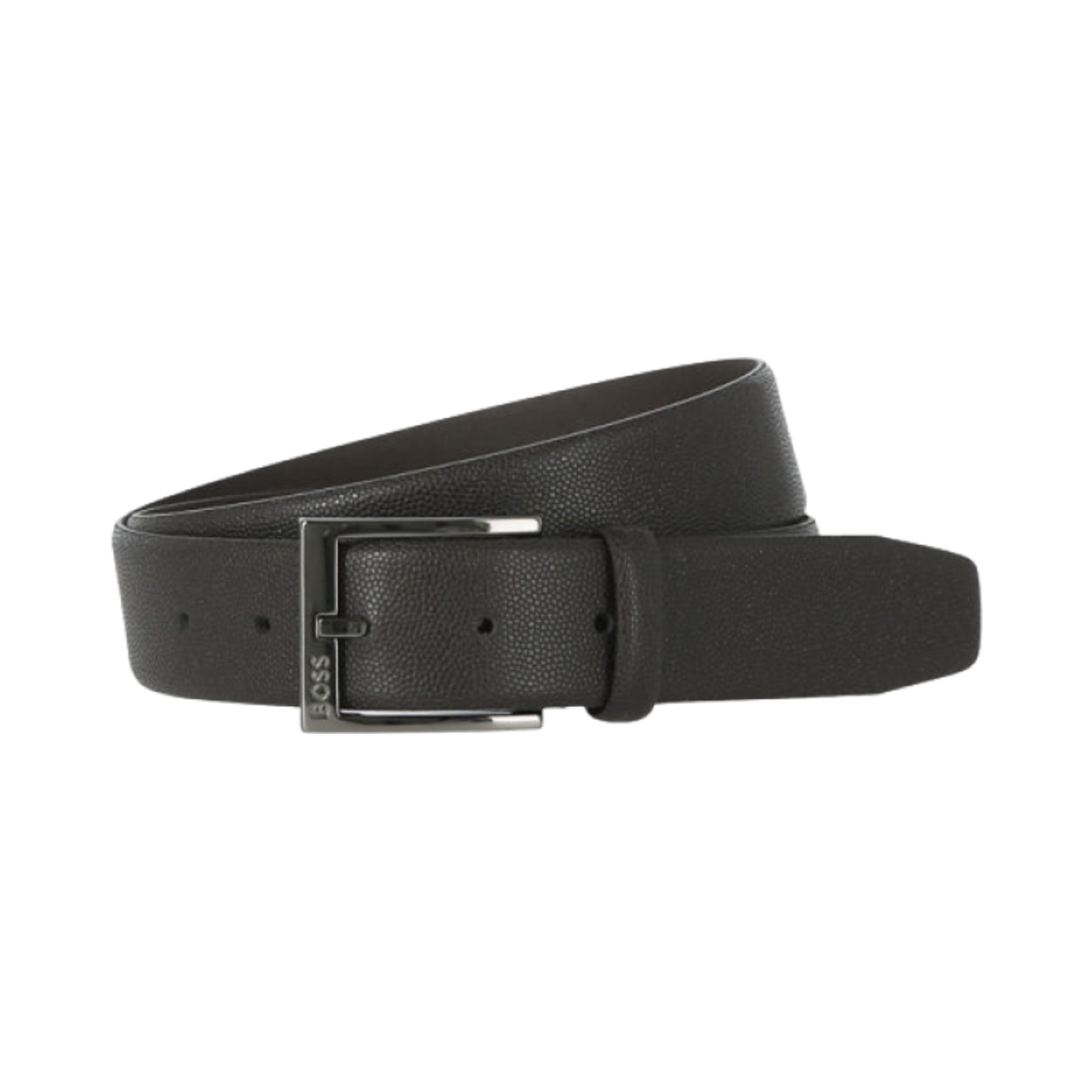 50537168-204 Hugo Boss Logo Leather Belt Black