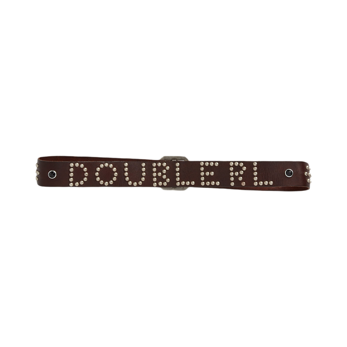 더블알엘 스터드 로고 레더 벨트 다크 브라운(Double RL Studded Logo Leather Belt Dark Brown) - 3