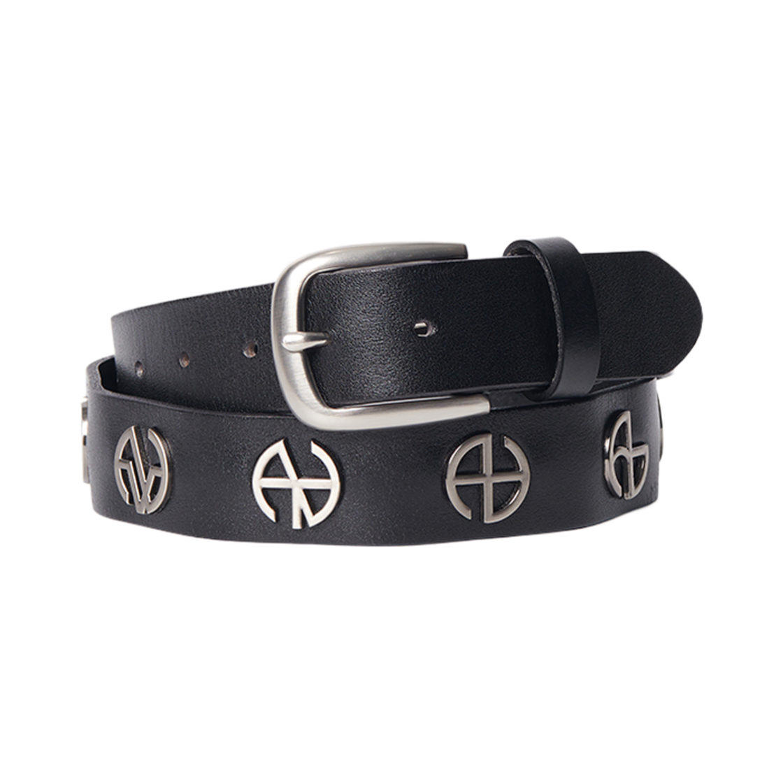 노매뉴얼 메탈 심볼 벨트 블랙(NOMANUAL Metal Symbol Belt Black)