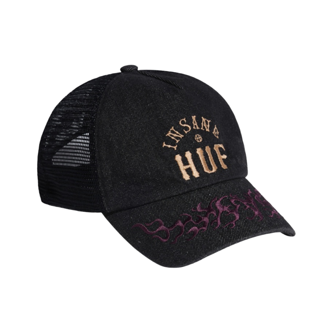 허프 x 인세인개러지 트러커 캡 블랙(HUF x Insane Garage Trucker Cap Black)