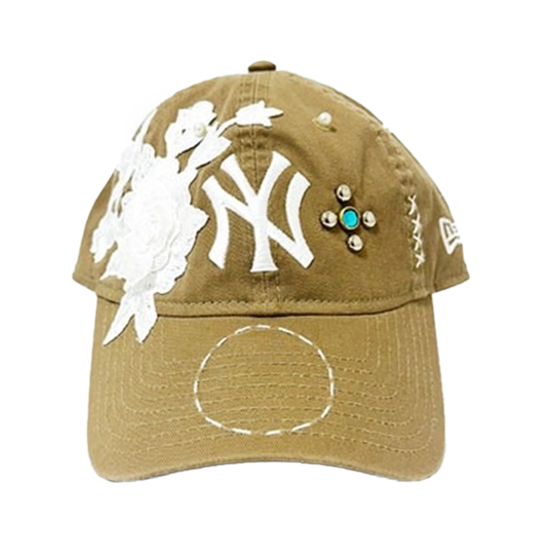 AP24FWAC1224BEGOS R&Co. Apache Wlb LAce Custom Dad Cap NY Beige #01