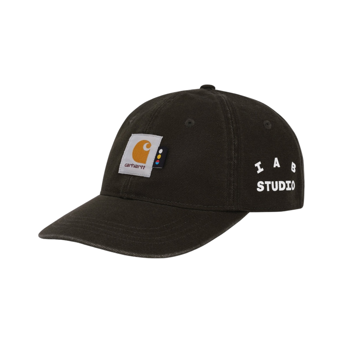 칼하트 WIP x 아이앱 스튜디오 캔버스 6-패널 캡 토바코(Carhartt WIP x IAB Studio Canvas 6-Panel Cap Tobacco)