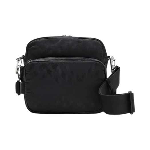 Burberry Check Jacquard Pocket Crossbody Bag Black