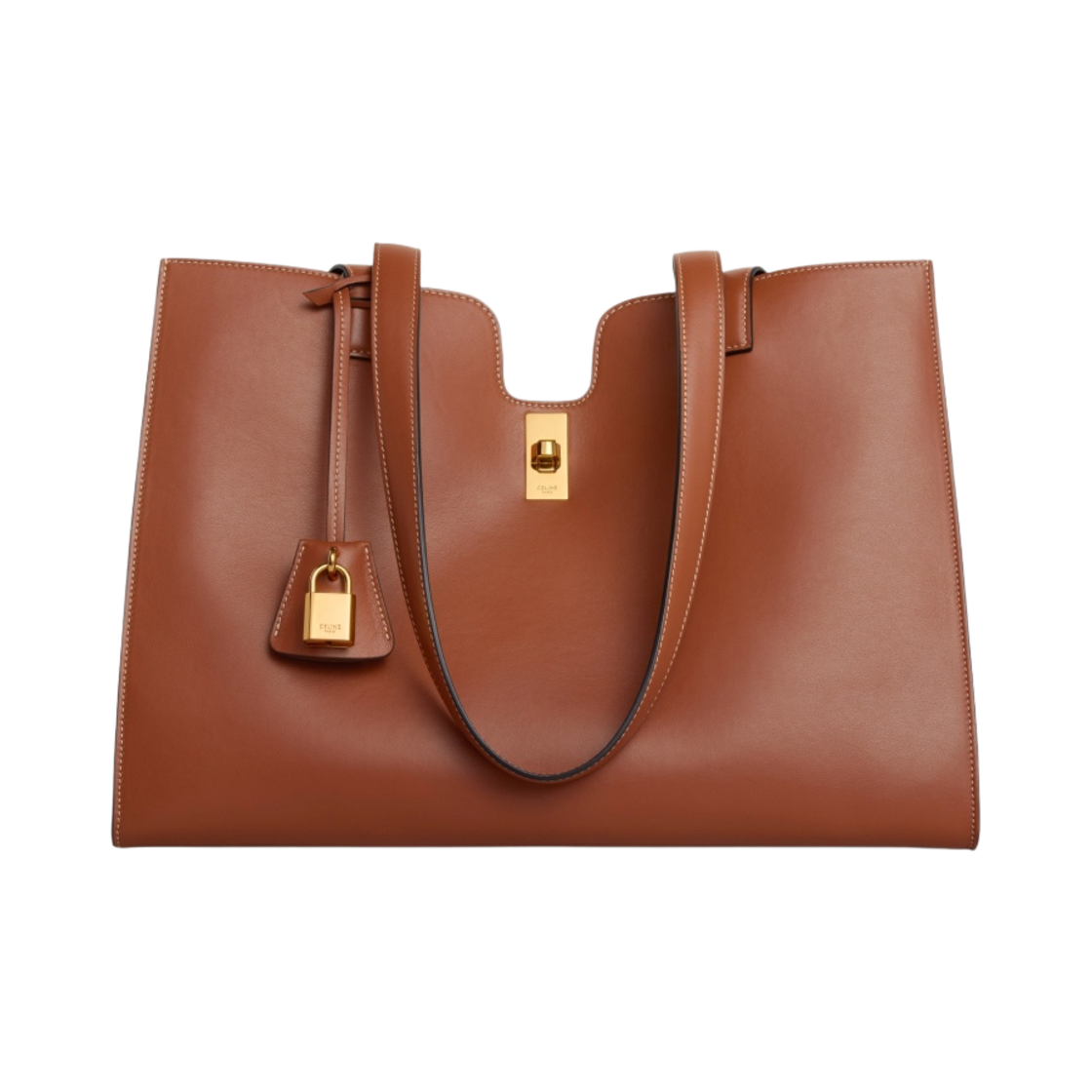 112583EZU-04LU Celine Cabas 16 in Smooth Calfskin Tan
