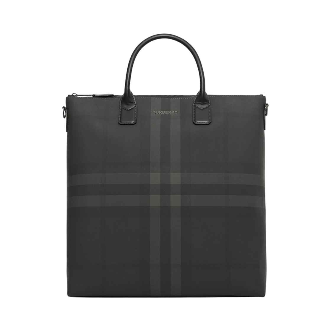 버버리 차콜 체크 스털링 토트 차콜(Burberry Charcoal Check Stirling Tote Charcoal) - 1
