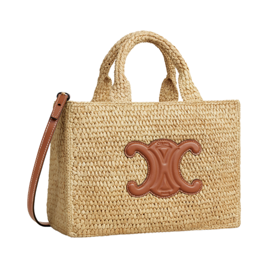 셀린느 스몰 카바스 타이스 라피아 카프스킨 탄(Celine Small Cabas Thais in Raffia Calfskin Tan) - 2