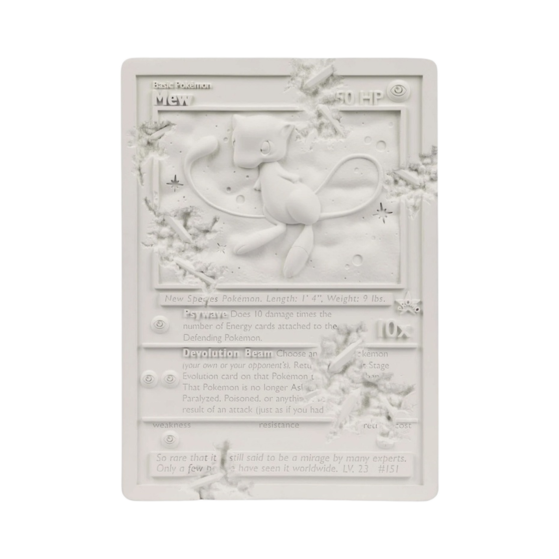 다니엘 아샴 x 포켓몬 화이트 크리스탈라이즈드 뮤 카드(Daniel Arsham x Pokemon White Crystalized Mew Card)