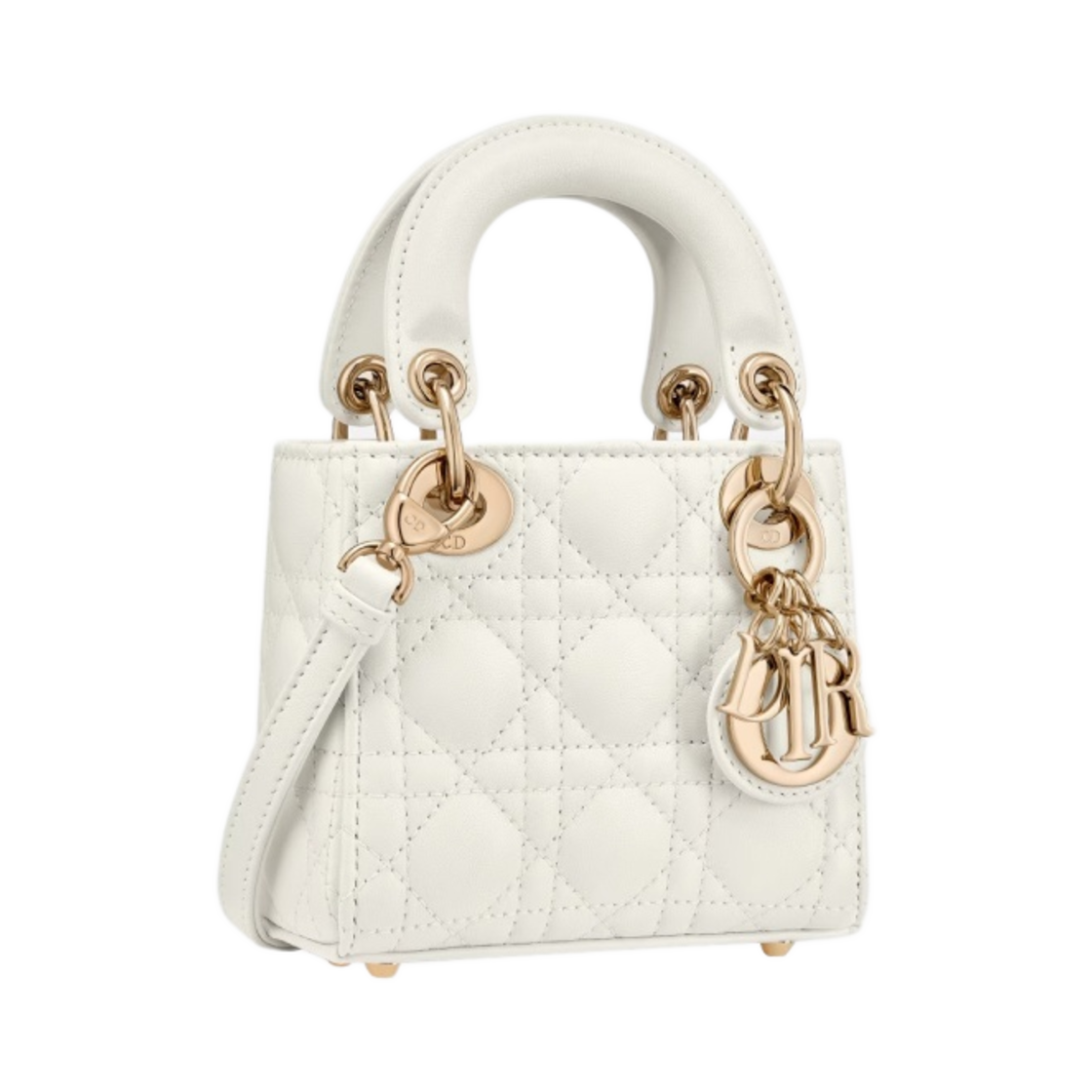 디올 마이크로 레이디백 까나쥬 램스킨 라떼(Dior Micro Lady Bag Cannage Lambskin Latte) - 2