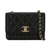 Chanel Clutch with Chain Lambskin & Gold Black