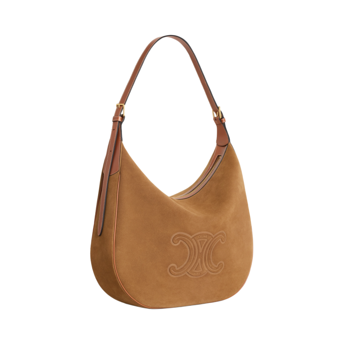 셀린느 라지 엘로이즈 퀴르 트리옹프 백 스웨이드 카프스킨 토바코(Celine Large Heloise Cuir Triomphe Bag in Suede Calfskin Tobacco) - 2