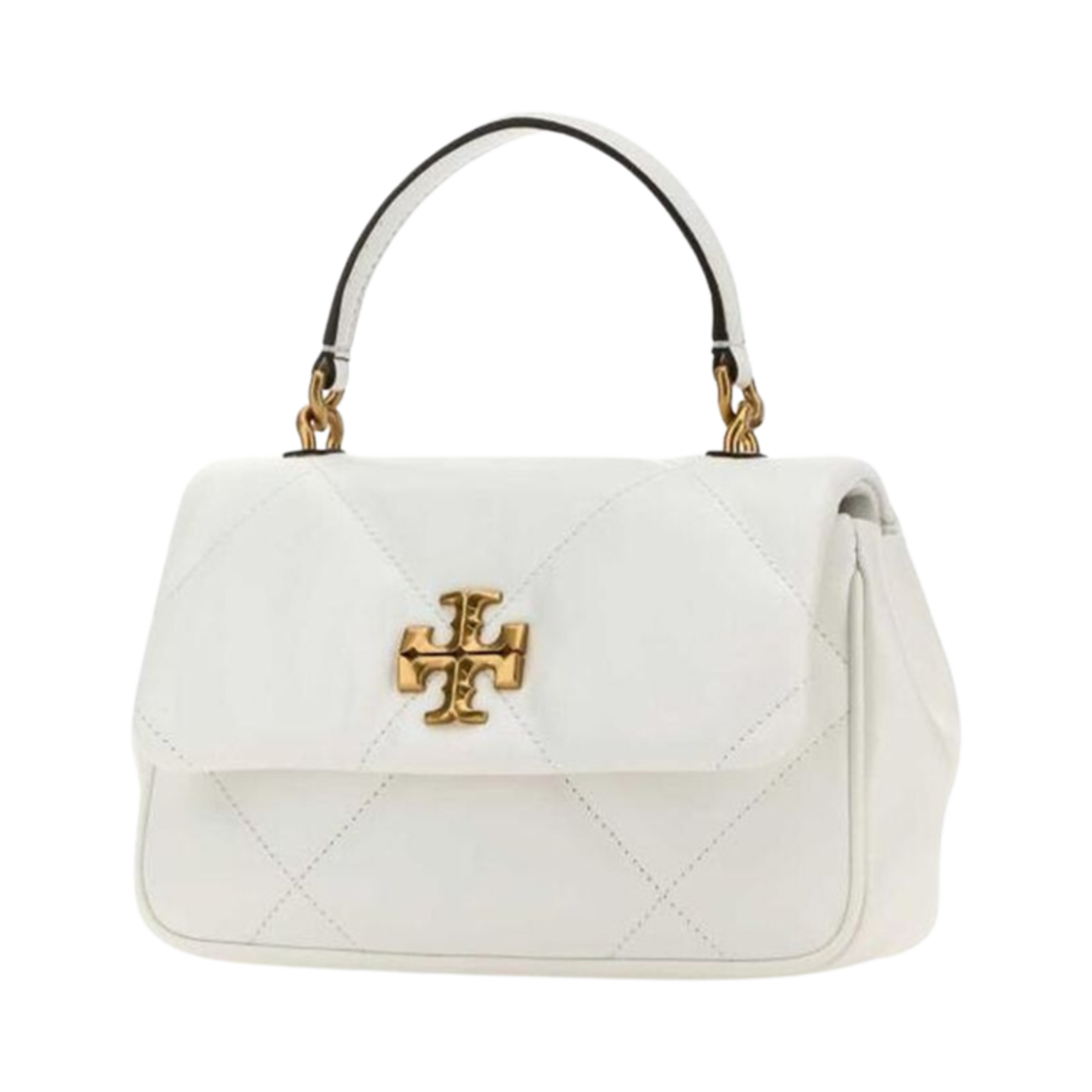 154719-100 Tory Burch Kira Diamond Top Handle Hand Bag White