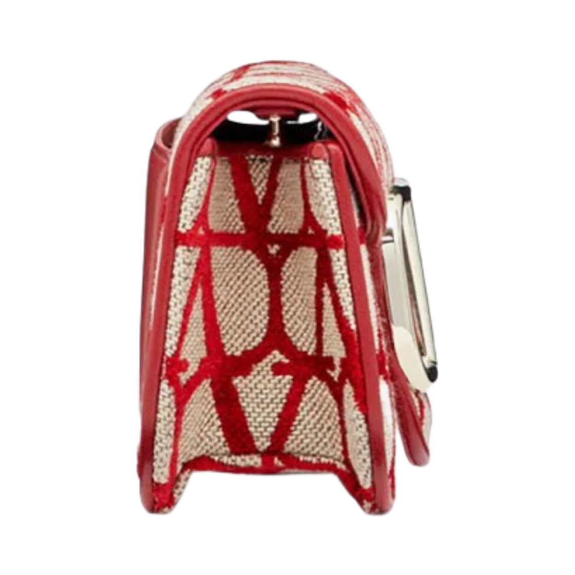 발렌티노 트왈 아이코노그래피 스몰 로코 숄더백 베이지 레드(Valentino Small Loco Toile Iconographe Shoulder Bag Beige Red) - 3